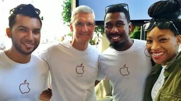 Apple CEO Tim Cook reacts to Donald Trump